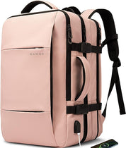 Zaino da viaggio BANGE Weekender, zaino da viaggio espandibile da 45 litri per aerei, zaino convertibile da viaggio, zaino per laptop da 17,3" resistente all'acqua per uomini e donne... 5