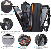 Zaino da viaggio BANGE Weekender, zaino da viaggio espandibile da 45 litri per aerei, zaino convertibile da viaggio, zaino per laptop da 17,3" resistente all'acqua per uomini e donne... 1
