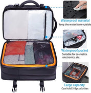 Zaino da viaggio BANGE Weekender, zaino da viaggio espandibile da 45 litri per aerei, zaino convertibile da viaggio, zaino per laptop da 17,3" resistente all'acqua per uomini e donne... 4