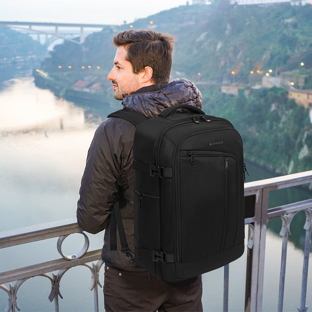 Zaino da viaggio BANGE da 40 litri per uomo, borsa da weekend approvata dalla FAA (zaino a 3 scomparti) 0