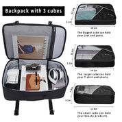 Zaino da viaggio BANGE da 40 litri per uomo, borsa da weekend approvata dalla FAA (zaino a 3 scomparti) 2