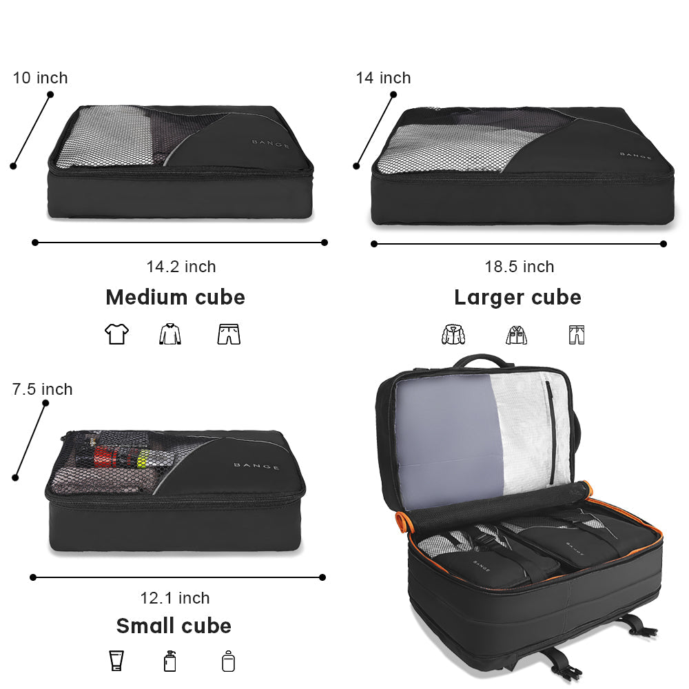 Zaino da viaggio BANGE da 45 litri, zaino da viaggio con bagaglio a mano, borsa da viaggio convertibile resistente, adatto a laptop da 17,3 pollici, per uomini e donne 2