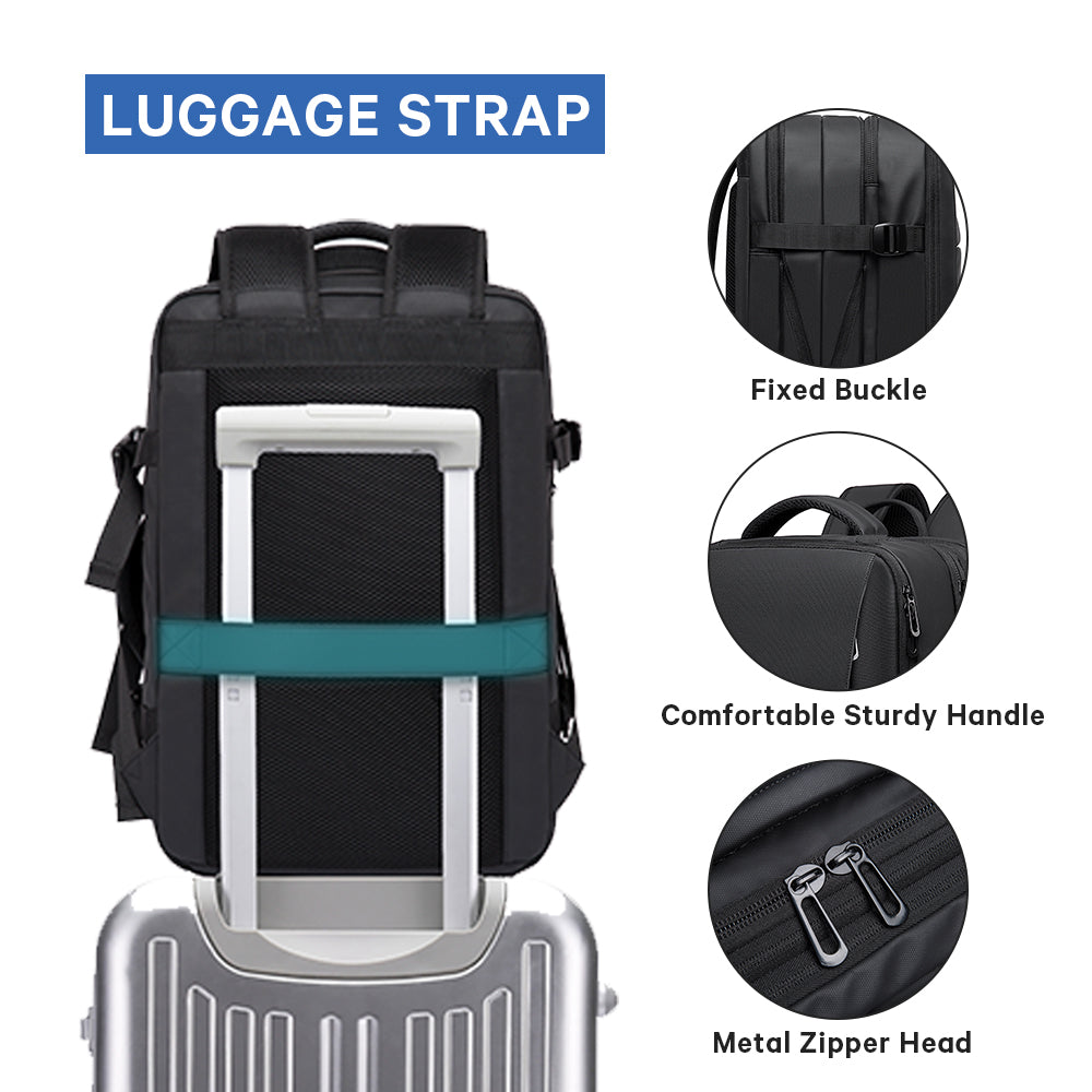 Zaino da viaggio BANGE da 45 litri, zaino da viaggio con bagaglio a mano, borsa da viaggio convertibile resistente, adatto a laptop da 17,3 pollici, per uomini e donne 4