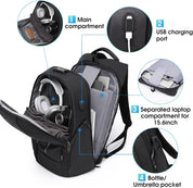 Zaino da viaggio leggero BANGE, zaino per laptop da 15,6 pollici, zaini da lavoro alla moda per l'uso quotidiano per uomini e donne 2