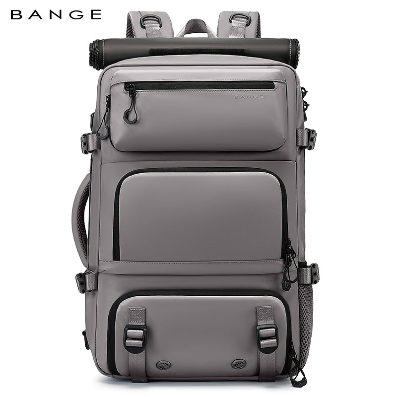 Zaino da viaggio multifunzionale BANGE con protezione antifurto rimovibile e scomparti per le scarpe 10