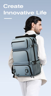 Zaino da viaggio multifunzionale BANGE con protezione antifurto rimovibile e scomparti per le scarpe 4