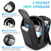 Zaino impermeabile BANGE Business adatto per laptop da 15,6 pollici con ricarica USB 2