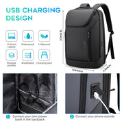Zaino impermeabile BANGE Business adatto per laptop da 15,6 pollici con ricarica USB 3