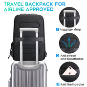 Zaino impermeabile BANGE Business adatto per laptop da 15,6 pollici con ricarica USB 5