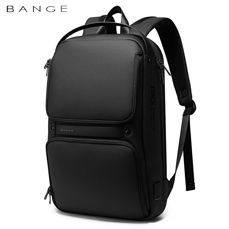 Zaino impermeabile sottile alla moda BANGE per laptop da uomo, adatto a 15,6 pollici 4