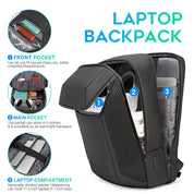 Zaino per laptop BANGE Smart Business, impermeabile, adatto a laptop da 15,6-17,3 pollici con porta di ricarica USB 3.0 per uomini e donne 2