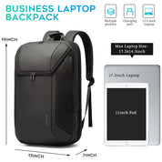 Zaino per laptop BANGE Smart Business, impermeabile, adatto a laptop da 15,6-17,3 pollici con porta di ricarica USB 3.0 per uomini e donne 4