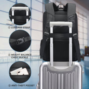 Zaino per laptop BANGE da uomo, zaini da viaggio d'affari con porta di ricarica USB, zaino da viaggio per il weekend 2