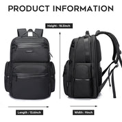 Zaino per laptop BANGE da uomo, zaini da viaggio d'affari con porta di ricarica USB, zaino da viaggio per il weekend 3