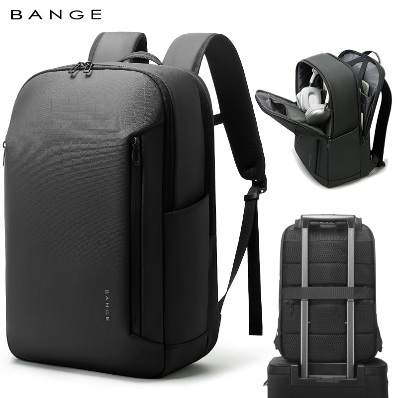 Zaino per laptop essenziale ergonomico e impermeabile da viaggio d'affari BANGE in saldo 1