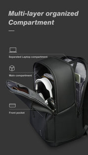 Zaino per laptop essenziale ergonomico e impermeabile da viaggio d'affari BANGE in saldo 5