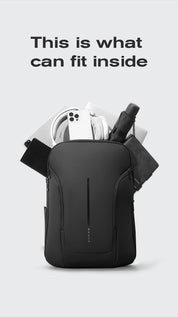 Zaino per laptop urbano impermeabile BANGE, elegante, con porta USB e laptop da 15,6 pollici 7