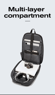 Zaino rigido antifurto BANGE con lucchetto TSA e porta USB 7