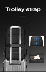Zaino rigido antifurto BANGE con lucchetto TSA e porta USB 8
