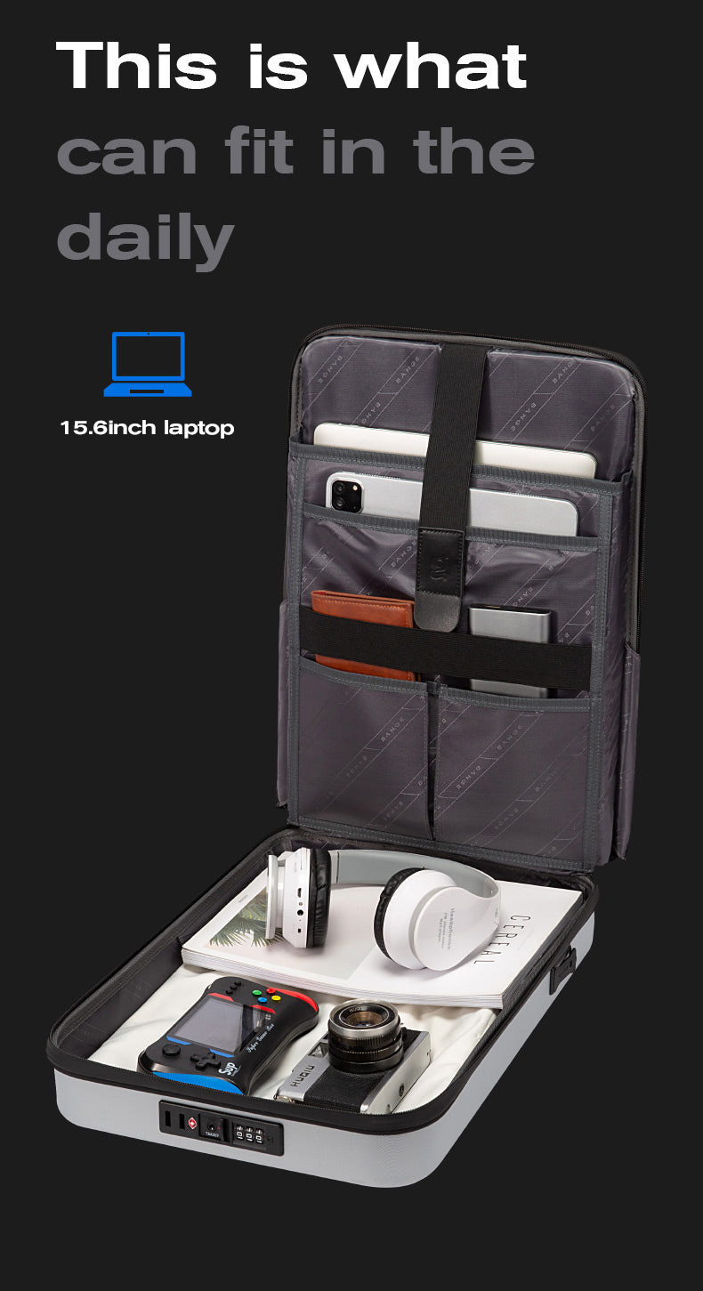 Zaino rigido per laptop BANGE con lucchetto TSA 7