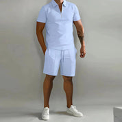 Migliora il tuo stile: polo e pantaloncini da uomo HENRY in due pezzi