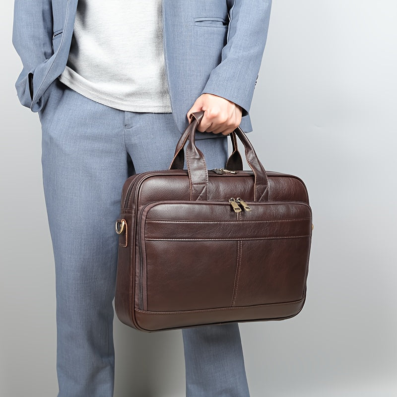 Aurelia | Borsa a tracolla per laptop in pelle di grande capacità