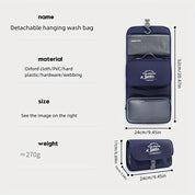 Borsa da viaggio sospesa, pieghevole, in tessuto Oxford, PVC, plastica rigida, 52x24 cm, 270g, con scomparti multipli, ideale per organizzare accessori.