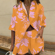 IVY | Cozy Chic Blouse & Short Ensemble - Lizabella Fashion