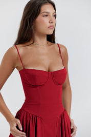 Bridget - Abito Vintage Elegante con Corsetto e Spalline Sottili