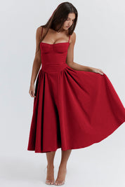 Bridget - Abito Vintage Elegante con Corsetto e Spalline Sottili