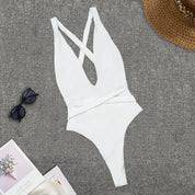 Abito Elegante con Spalline Incrociate e Scollo Profondo