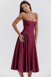 Bridget - Abito Vintage Elegante con Corsetto e Spalline Sottili