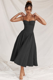 Bridget - Abito Vintage Elegante con Corsetto e Spalline Sottili