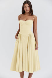 Bridget - Abito Vintage Elegante con Corsetto e Spalline Sottili