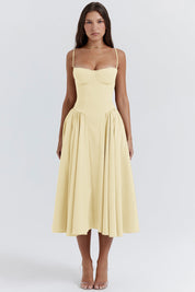 Bridget - Abito Vintage Elegante con Corsetto e Spalline Sottili