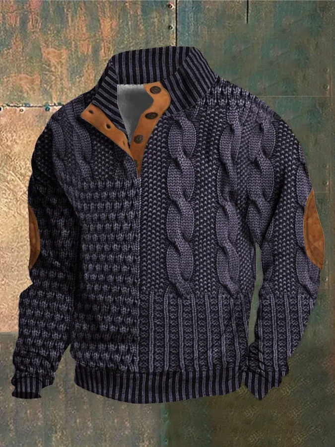 Maglia dolcevita da uomo in cashmere retrò con collo alto - Stile e Comfort Firmati Albert