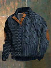 Maglia dolcevita da uomo in cashmere retrò con collo alto - Stile e Comfort Firmati Albert