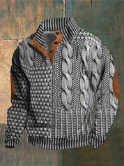 Maglia dolcevita da uomo in cashmere retrò con collo alto - Stile e Comfort Firmati Albert