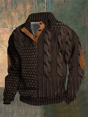 Maglia dolcevita da uomo in cashmere retrò con collo alto - Stile e Comfort Firmati Albert