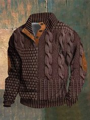 Maglia dolcevita da uomo in cashmere retrò con collo alto - Stile e Comfort Firmati Albert