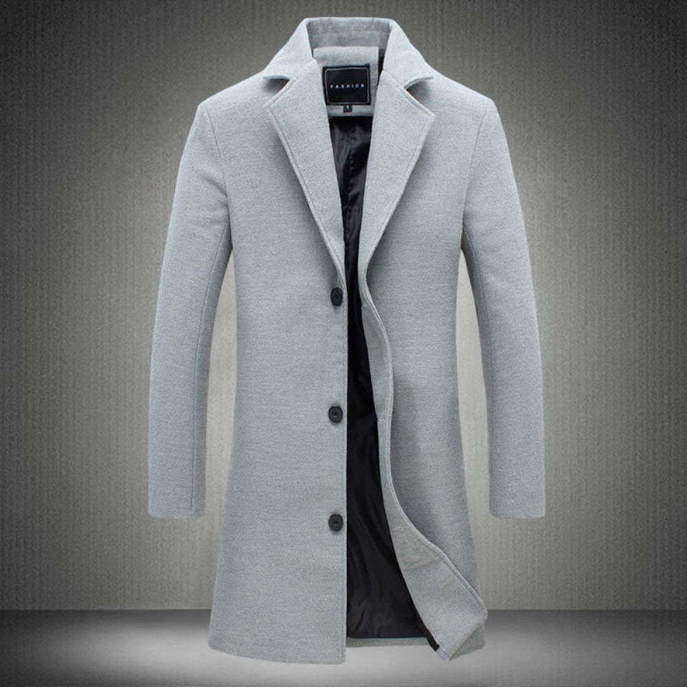 Daniele | Cappotto monopetto con colletto raffinato alla moda