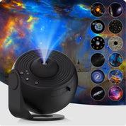 Proiettore di stelle LED nero, proiezione galassia colorata, 10 modalità cielo stellato, decorazione per camera da letto, regalo per bambini e adulti.