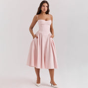 Bridget - Abito Vintage Elegante con Corsetto e Spalline Sottili