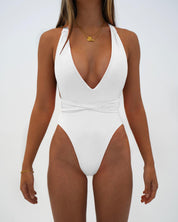 Abito Elegante con Spalline Incrociate e Scollo Profondo