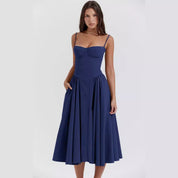 Bridget - Abito Vintage Elegante con Corsetto e Spalline Sottili