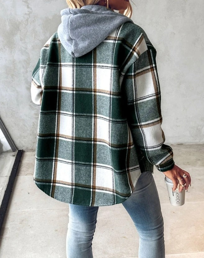 Emilia | Giacca sportiva a quadri trendy e accogliente