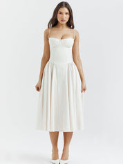 Bridget - Abito Vintage Elegante con Corsetto e Spalline Sottili