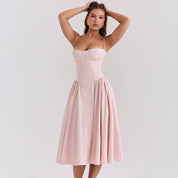 Bridget - Abito Vintage Elegante con Corsetto e Spalline Sottili