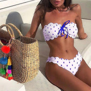 CAT | Bikini chic a pois senza spalline per uno stile disinvolto