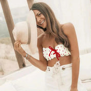 CAT | Bikini chic a pois senza spalline per uno stile disinvolto